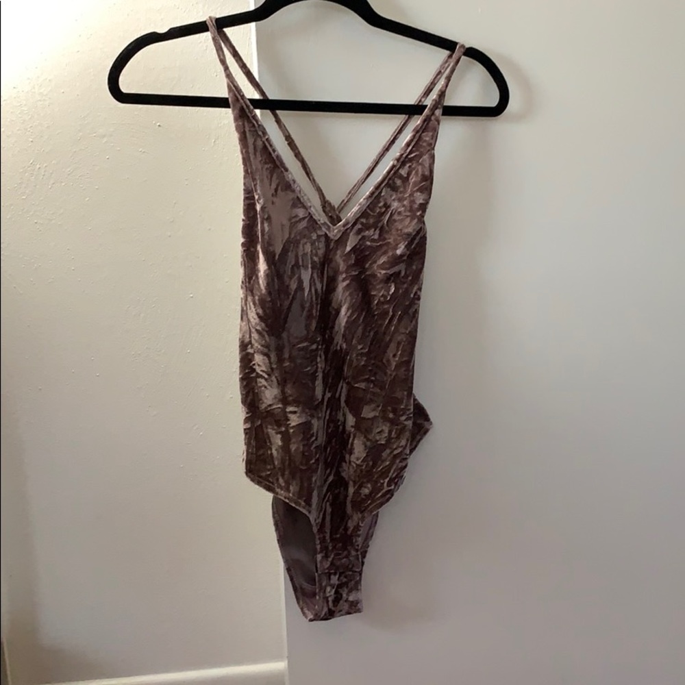 Velvet body suit